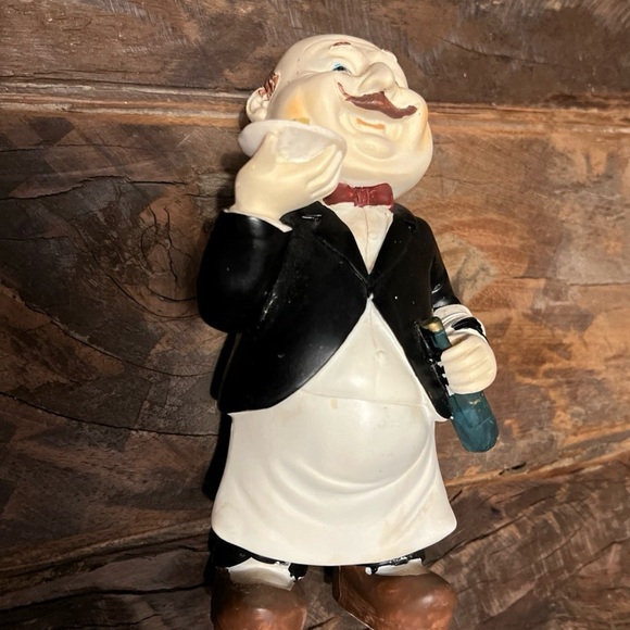 Butler Serving Dessert & Wine, Coffee Bar Decor, Waiter Home Decor - Picture 4 of 6